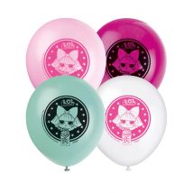 LOL Surprise Luftballon-Set 8 Stück bunt 30 cm - Thema: Fasching und Karneval - Bunt