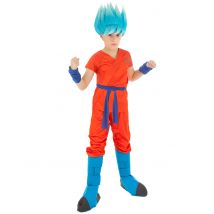 Dragonball Z-Kostüm für Kinder Son Goku-Kinderkostüm orange - Thema: Mottoparty - Bunt - Größe 128 (7-8 Jahre)
