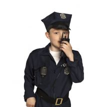 Polizisten-Walkie-Talkie für Kinder schwarz - Thema: Fasching und Karneval - Schwarz