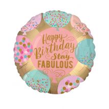 Aluminiumballon Folienballon 'Happy Birthday' bunt 43cm - Thema: Geburtstag und Jubiläum - Bunt