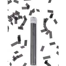 Konfetti-Kanone rechteckig Partydeko grau - Thema: Fasching und Karneval - Schwarz