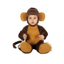Schimpansen-Kostüm für Babys Tierkostüm braun - Thema: Fasching und Karneval - Braun - Größe 86/92 (18-24 Monate)