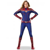 Captain Marvel Damenkostüm blau-rot-gold - Thema: Fasching und Karneval - Blau - Größe L