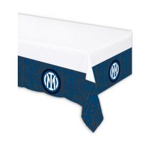 Inter Mailand-Tischdecke Partydeko blau-weiss-schwarz 120x180 cm - Thema: Mottoparty - Weiß