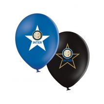 Inter Mailand Latexballons 12 Stück bunt 30 cm - Thema: Mottoparty - Blau