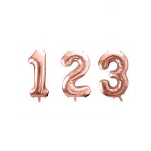 Zahlen-Luftballon Ziffern-Ballon für Geburtstage rosa 86 cm - Thema: Geburtstag und Jubiläum - Rosa/Pink