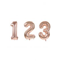 Zahlen-Luftballon Ziffern-Ballon für Geburtstage rosa 36 cm - Thema: Geburtstag und Jubiläum - Rosa/Pink
