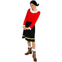 Offizielles Olivia-Kostüm Popeye-Lizenzkostüm rot-schwarz - Thema: Fasching und Karneval - Schwarz - Größe XL