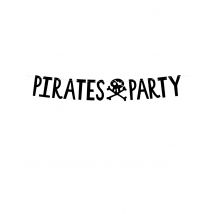 Piraten-Girlande Pirates Party Kindergeburtstag-Deko schwarz 1 m - Thema: Geburtstag und Jubiläum - Schwarz