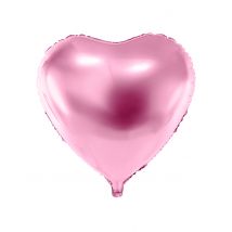 Herz-Luftballon Folienballon Hochzeit-Deko Valentinstag-Deko rosa 45 cm - Thema: Hochzeit - Rosa/Pink