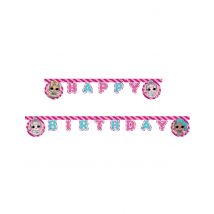 LOL Surprise-Girlande Happy Birthday Dekoration bunt 2m - Thema: Geburtstag und Jubiläum - Rosa/Pink