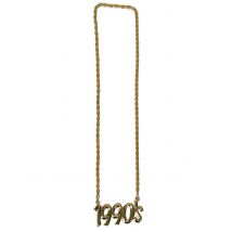 1990er-Halskette Accessoire gold - Thema: Mottoparty - Gold