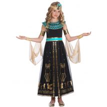 Ägypterin-Kostüm für Mädchen Ägypter-Kleid mit Ornamenten schwarz-gold-türkis - Thema: Fasching und Karneval - Schwarz - Größe 110 (4-6 Jahre)