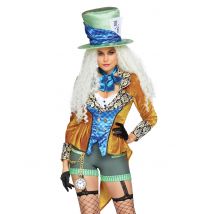 Verrückte Hutmacherin Damenkostüm Faschingskostüm bunt - Thema: Fasching und Karneval - Bunt - Größe S