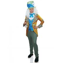Hutmacher-Kostüm für Herren Karnevalskostüm blau-gelb - Thema: Fasching und Karneval - Bunt - Größe L