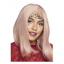 Schmucksteine für das Gesicht für Erwachsene Make-up Festival bunt - Thema: Fasching und Karneval - Bunt