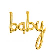 Baby Luftballon gold 73,5cm x 75,5cm - Thema: Geburtstag und Jubiläum - Gold