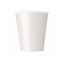Pappbecher Partyzubehör 8 Stück weiss 210 ml - Weiß