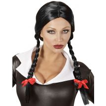 Gothic-Perücke für Damen Halloween-Perücke schwarz-rot - Thema: Fasching und Karneval - Schwarz