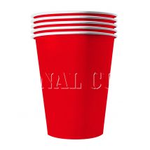 Amerikanische Trinkbecher Partydeko 20 Stück rot 250 ml - Thema: Fasching und Karneval - Rot/Rotbraun