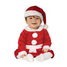 Weihnachtskostüm für Babys Weihnachtsmann-Baby-Kostüm rot-weiss - Thema: Weihnachten und Winter - Größe 86/92 (18-24 Monate)