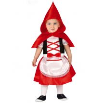 Rotkäppchen-Kostüm für Babys und Kleinkinder Baby-Karneval-Kostüm rot-schwarz-weiss - Thema: Fasching und Karneval - Größe 80/86 (12-18 Monate)