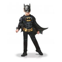 Batman-Kostüm für Jungen mit Maske Deluxe Faschingskostüm schwarz-gelb - Thema: Fasching und Karneval - Schwarz - Größe 92/104 (3-4 Jahre)