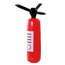 Aufblasbarer Feuerlöscher Accessoire rot-schwarz 59x14x14 cm - Thema: Fasching und Karneval - Rot/Rotbraun