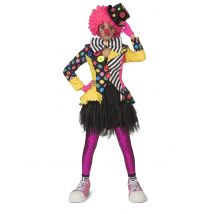 Clown-Jacke für Damen Faschingskostüm bunt - Thema: Fasching und Karneval - Weiß - Größe XL