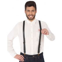 Kostüm-Hosenträger aus Kunstleder schwarz - Thema: Fasching und Karneval - Schwarz