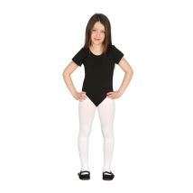 Body für Kinder mit kurzen Ärmeln Accessoire schwarz - Thema: Fasching und Karneval - Schwarz - Größe 140/152 (10-12 Jahre)