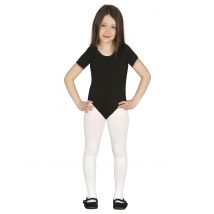 Body für Kinder mit kurzen Ärmeln Accessoire schwarz - Thema: Fasching und Karneval - Schwarz - Größe 140/152 (10-12 Jahre)