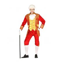 Graf-Kostüm für Herren Renaissance-Kostüm Fasching rot-gold - Thema: Fasching und Karneval - Größe L (52-54)