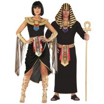 Ägypten-Partnerkostüm für Erwachsene Pharao und Cleopatra Fasching schwarz-gold - Thema: Fasching und Karneval - Schwarz