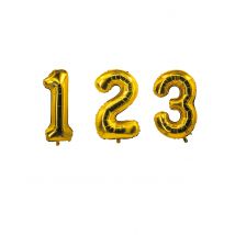 Nummern-Folienballons goldfarben 0-9 85 cm - Thema: Geburtstag und Jubiläum - Gold
