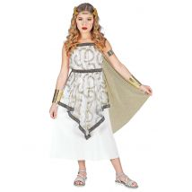 Griechen-Kostüm für Mädchen Göttin-Kostüm Faschingskostüm weiss-gold - Thema: Fasching und Karneval - Beige - Größe 140 (8-10 Jahre)