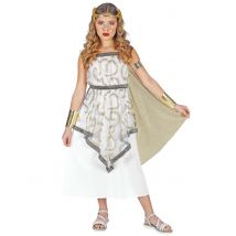Griechen-Kostüm für Mädchen Göttin-Kostüm Faschingskostüm weiss-gold - Thema: Fasching und Karneval - Beige - Größe 146/158 (11-13 Jahre)