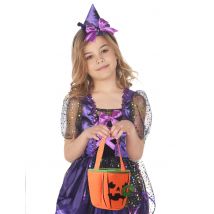 Kürbis-Tasche für Kinder Halloween-Accessoire orange-schwarz - Thema: Halloween - Orange