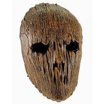 Ouija-Maske im Holzstil Halloween-Maske braun - Thema: Halloween - Braun