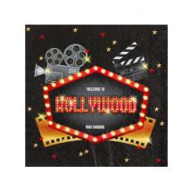 Hollywood-Papierservietten 20 Stück bunt 33 x 33 cm - Thema: Mottoparty - Bunt