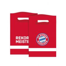 FC Bayern München Geschenktüten 8 Stück rot-weiß-blau 15 x 23 cm - Thema: Mottoparty - Rot/Rotbraun