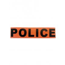 Polizei-Armbinde für Erwachsene Kostüm-Accessoire schwarz-orangefarben - Thema: Fasching und Karneval - Orange