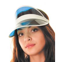 Poker-Schirmmütze Accessoire Fasching blau-weiss - Thema: Fasching und Karneval - Blau