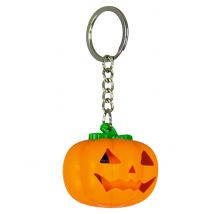 Kürbis-Schlüsselanhänger mit Leuchteffekt Halloween-Accessoire orange - Thema: Halloween - Orange