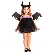 Dunkle Königin der Feen Babykostüm für Halloween schwarz-violett - Thema: Halloween - Schwarz - Größe 74/80 (7-12 Monate)