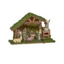 Weihnachtskrippe mit 8 Figuren bunt 20 cm