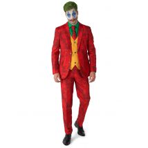 Elegantes Joker-Kostüm von Suitmeister für Erwachsene rot-grün-gelb - Thema: Halloween - Größe XL (58)