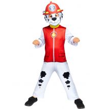 Marshall-Lizenzkostüm für Kinder Paw Patrol schwarz-weiß-rot - Thema: Fasching und Karneval - Größe 98/104 (3-4 Jahre)