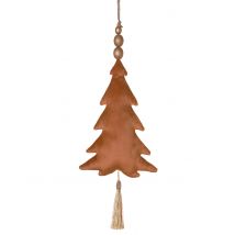 Tannenbaum-Aufhänger Weihnachts-Hängedeko terrakotta-braun 22 cm - Thema: Weihnachten und Winter - Braun