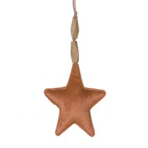 Sternen-Aufhänger Weihnachts-Deko terrakotta-braun 22 cm - Thema: Weihnachten und Winter - Braun
